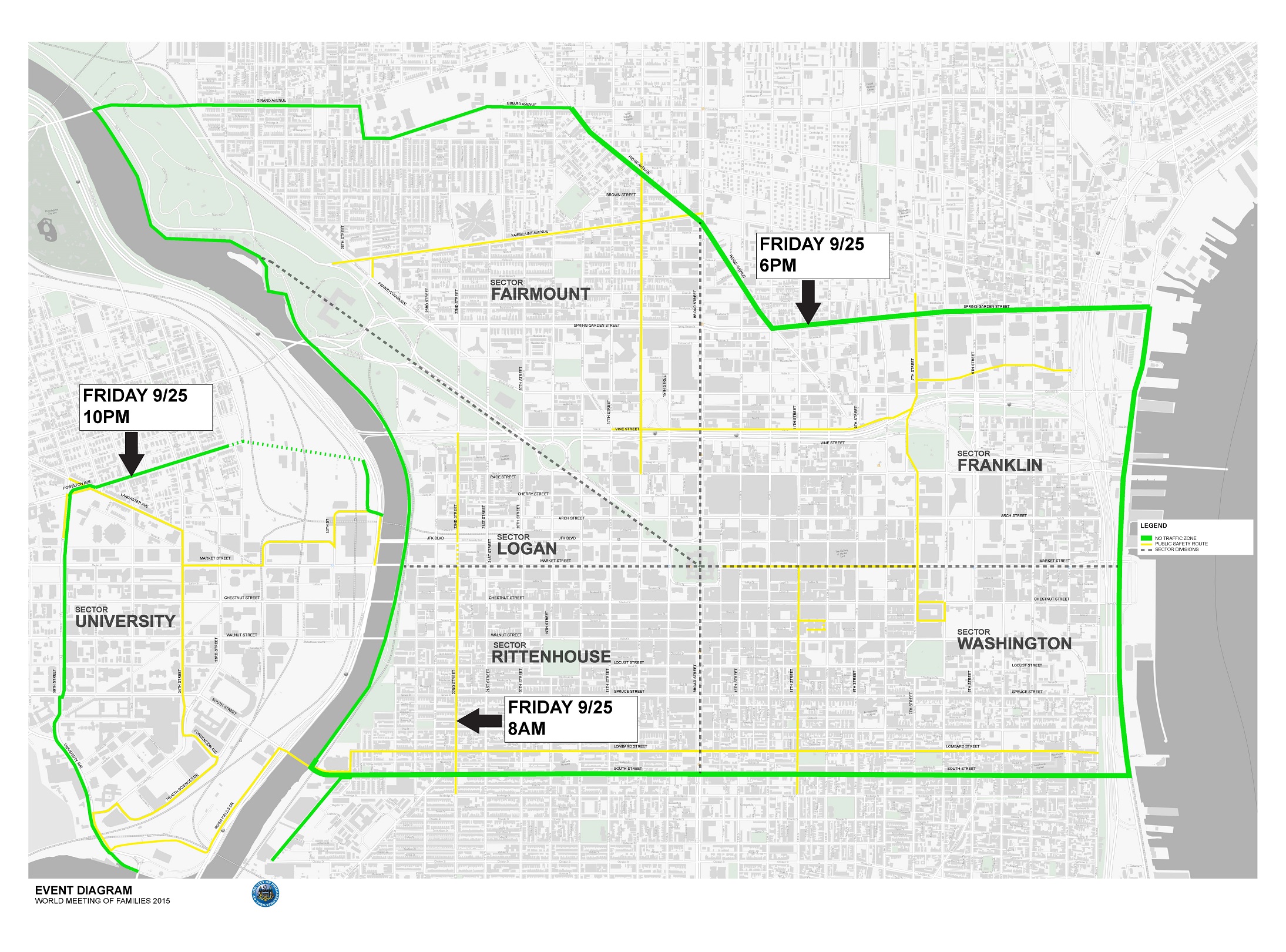 City Releases Vehicular Road Closures in Center City and West