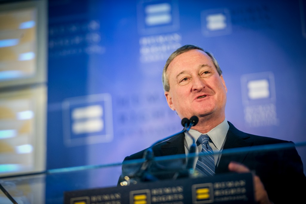Mayor Jim Kenney speaking at the 2016 HRC Gala