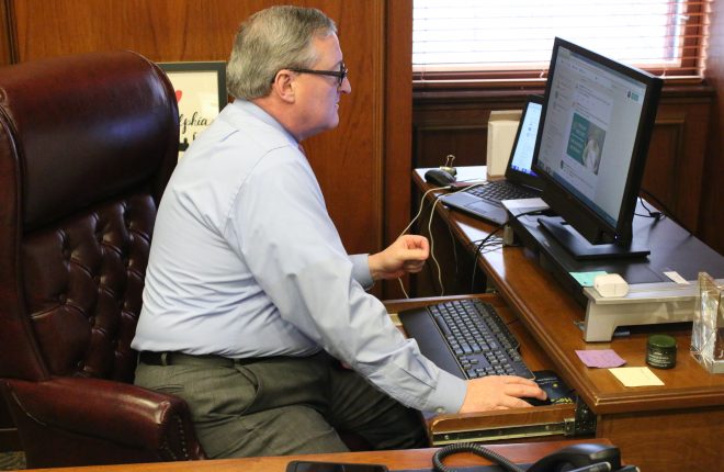 Mayor Kenney participating in Twitter Chat