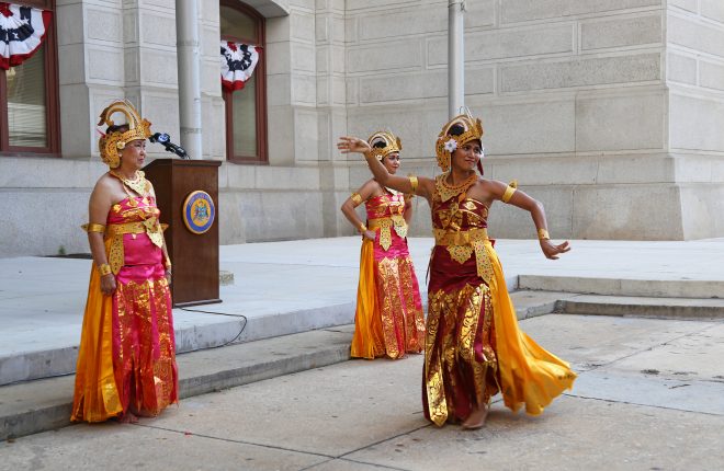 Dancers at the Indonesian Flag Raising Ceremony.