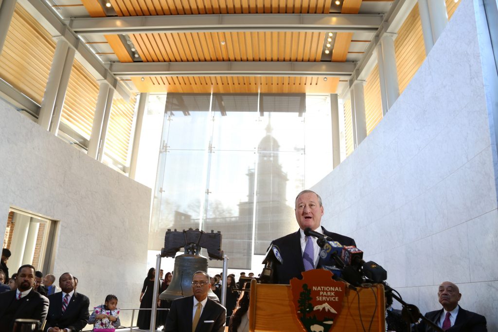 At the 32nd National Bell Ringing Ceremony at the Liberty Bell, Mayor Kenney spoke about Dr. King's legacy, and working to ensure that legacy is preserved and protected.