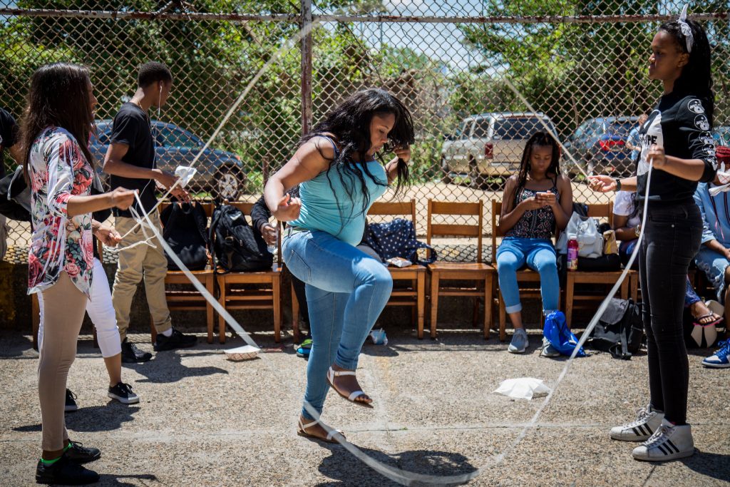 Dobbins CTE High School, one of the city’s first nine community schools, held an end of the school year celebration