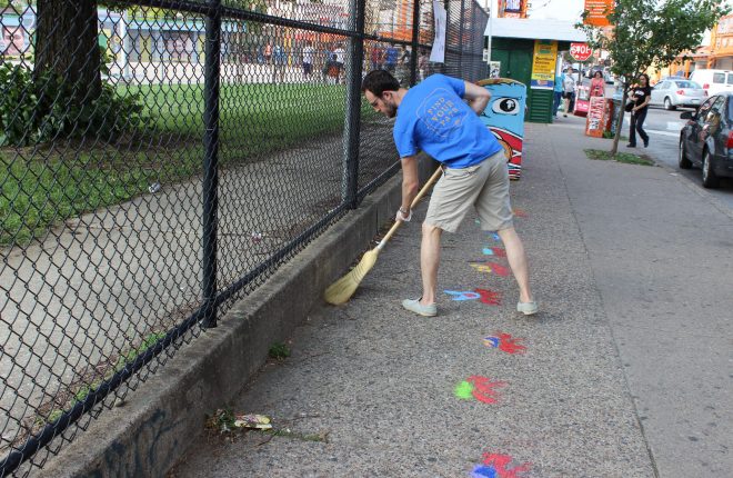 Philadelphians clean their block