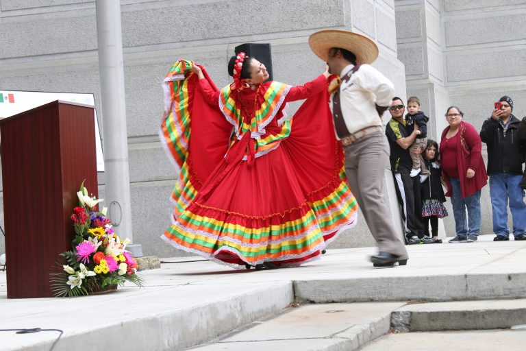 Mexican Flag Raising ceremony