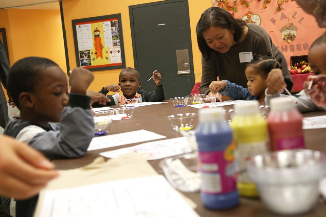 Children have fun learning at Mander Recreation Center.