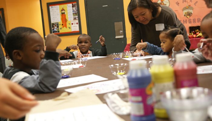 Children have fun learning at Mander Recreation Center.