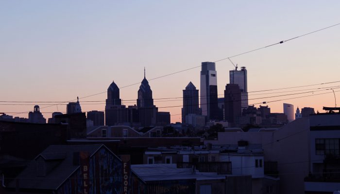 Philadelphia skyline at dusk
