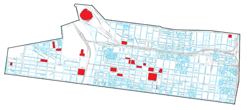 A map of the 2030 District boundaries