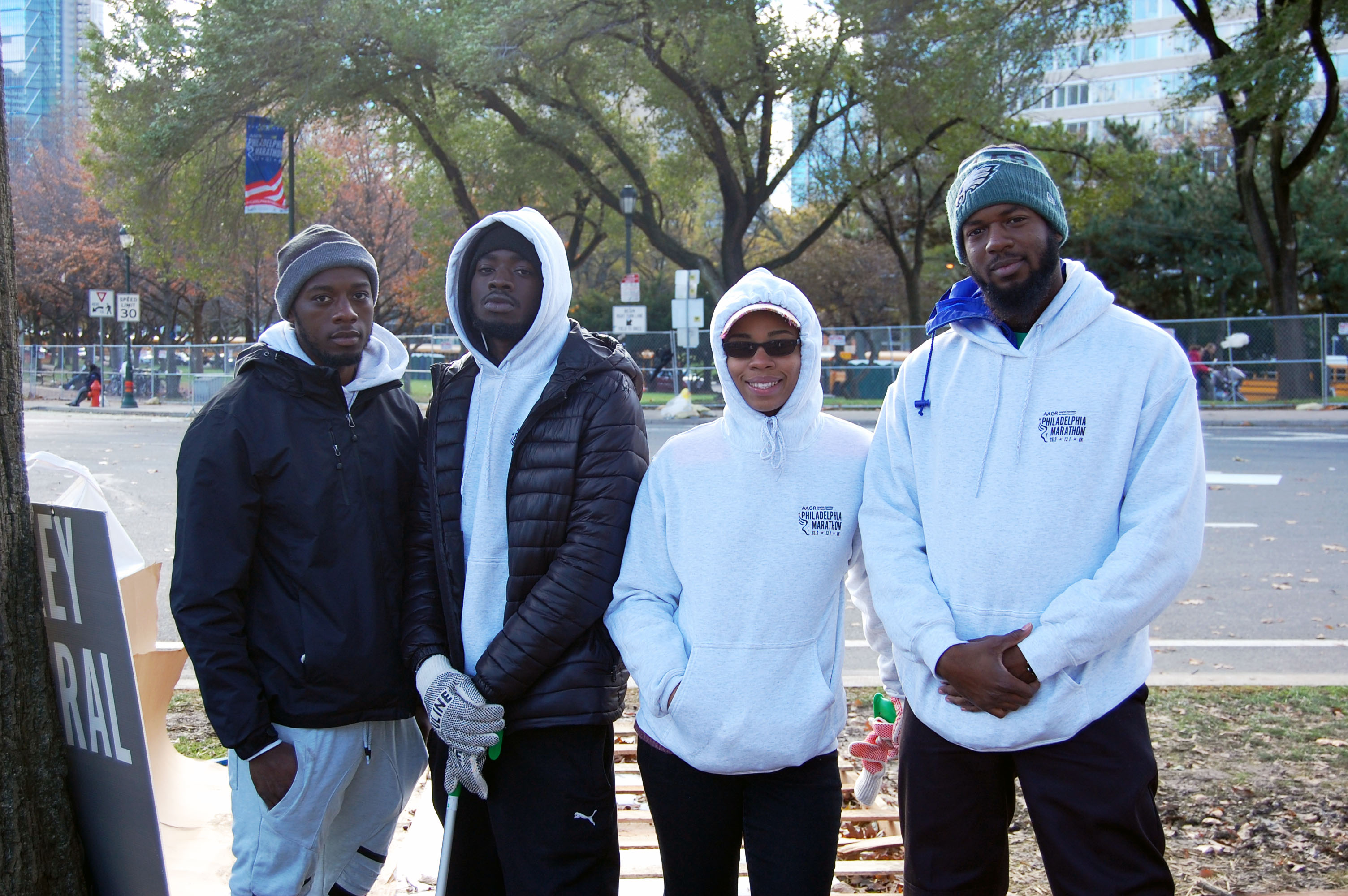 Volunteers at the 2017 Philadelphia Marathon