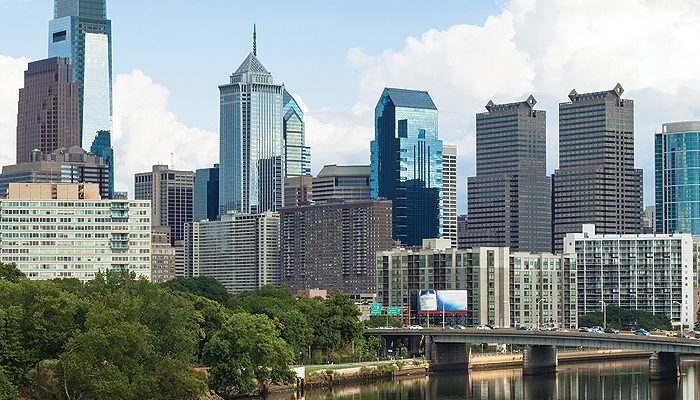 The Philadelphia skyline.