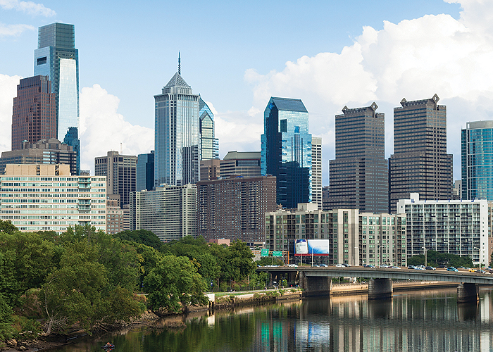 The Philadelphia skyline.