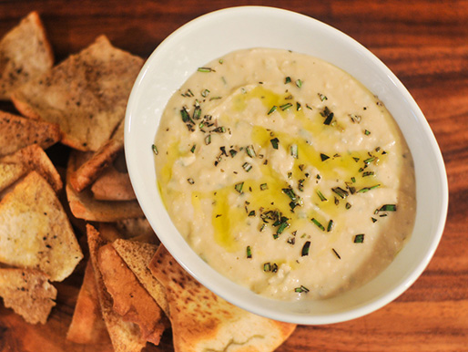 White Bean Dip with Toasted Pita