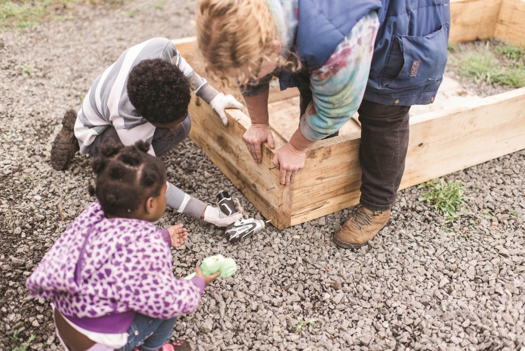 Building a raised bed for a garden