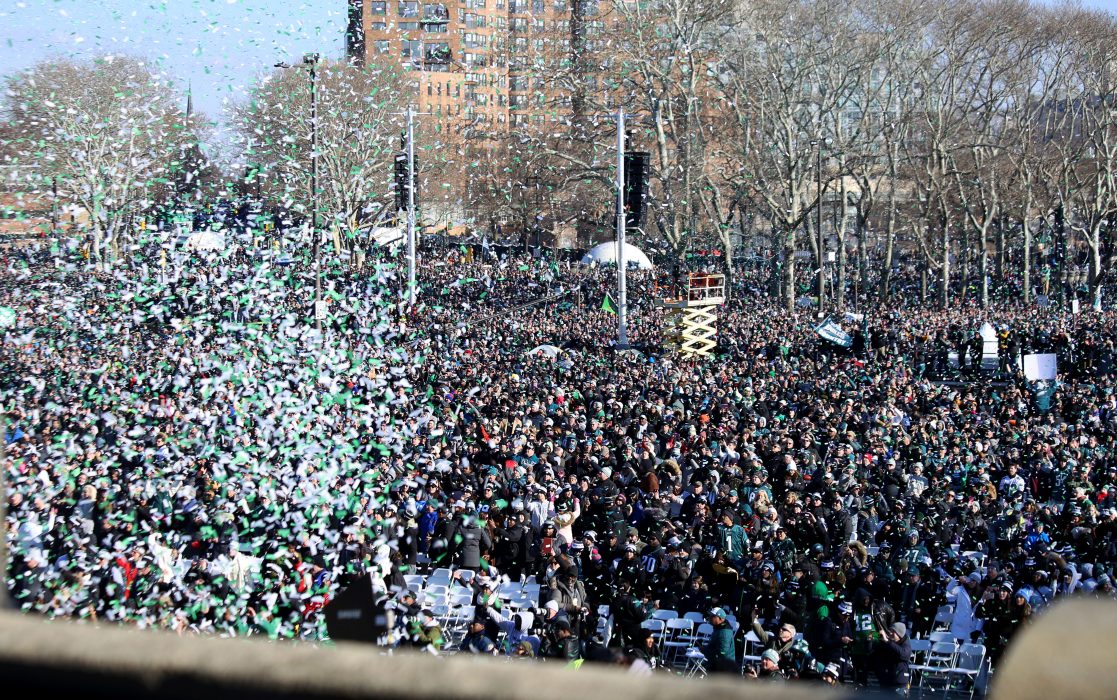 Crowds at the Eagles Parade