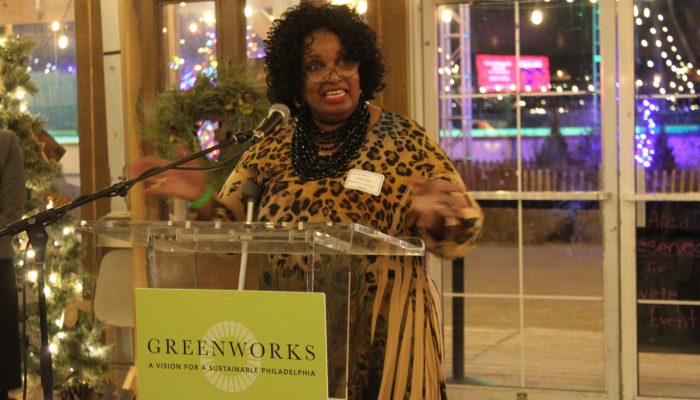 Wilma Mack speaking at the Greenworks Celebration