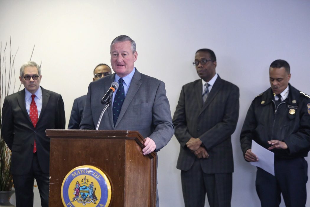 Mayor Kenney with criminal justice leaders.