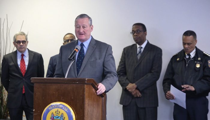 Mayor Kenney with criminal justice leaders.
