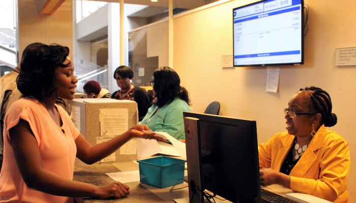 Hundreds of Department of Revenue customers visit our walk-in center at the Municipal Services Building every week.