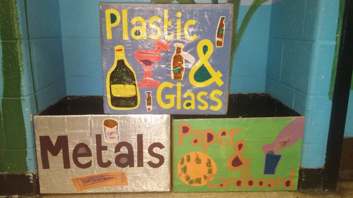 Recycling art project at Fishtown Rec Philadelphia Parks & Recreation