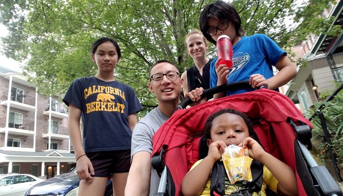 Lee Huang with his family