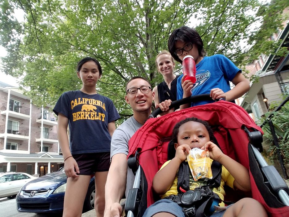 Lee Huang with his family