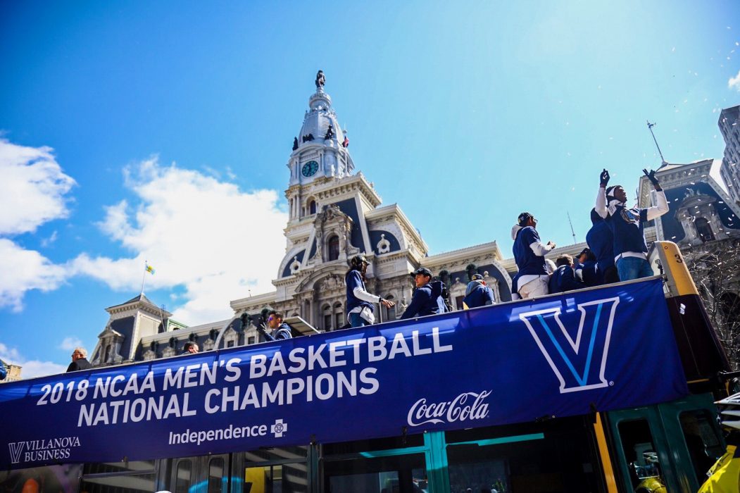 Philadelphia celebrates the Villanova Men’s Basketball team’s championship during a parade on April 4.