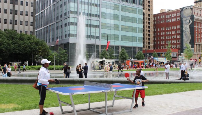 Ping pong in LOVE Park