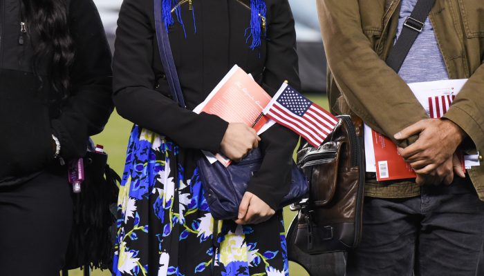 women-holding-american-flag