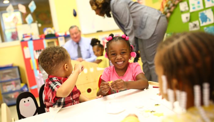 PHLpreK students learning, smiling