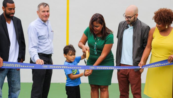 A ribbon cutting.