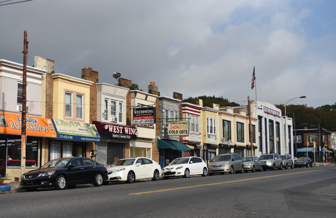 A commercial corridor in Philadelphia.