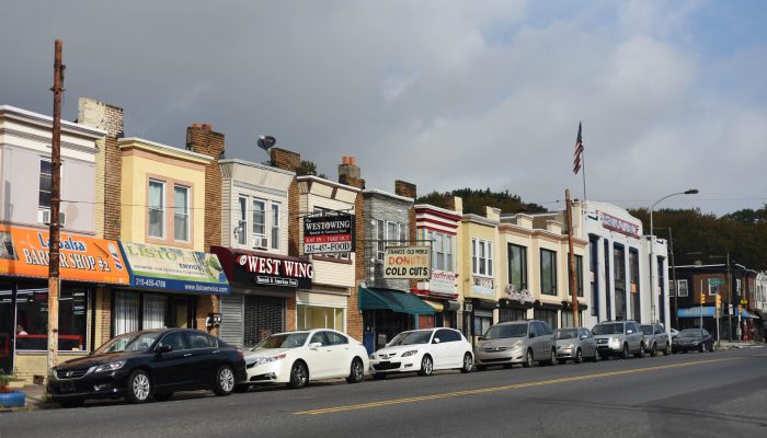 A commercial corridor in Philadelphia.