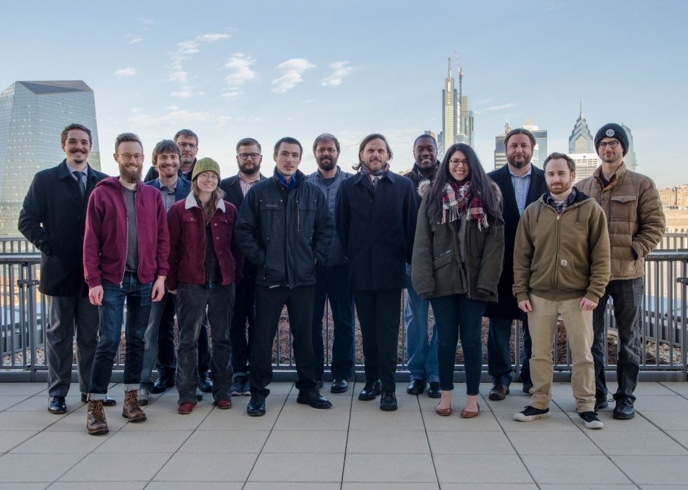 Photo of the 13 person CityGeo team