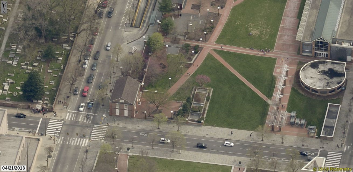 Aerial photograph of Independence National Park