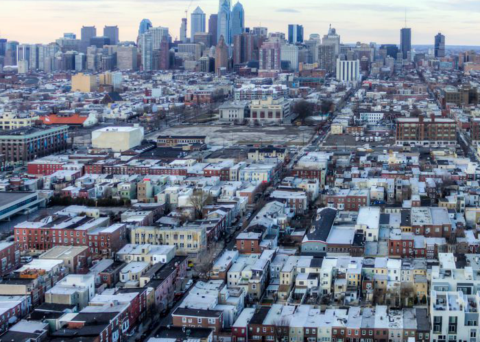 Vue aérienne de Philadelphie