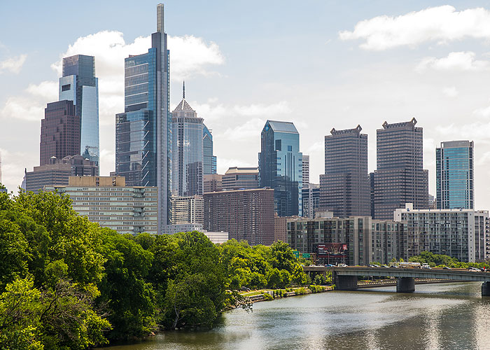 La ligne d'horizon de Philadelphie.