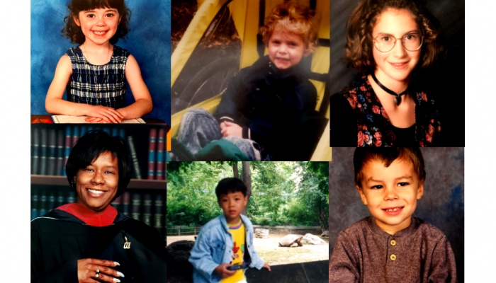 A collage of Mayor's Office of Education staff childhood and school-age photos