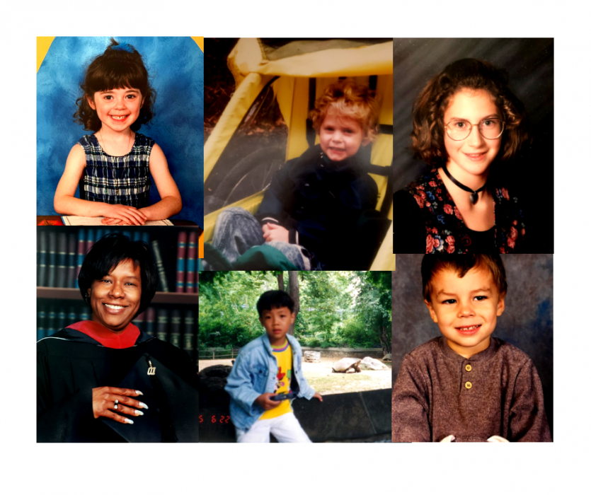 A collage of Mayor's Office of Education staff childhood and school-age photos