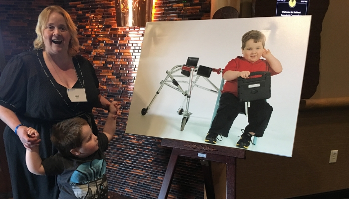 PHLpreK student Michael and mom Heidi Allen smiling