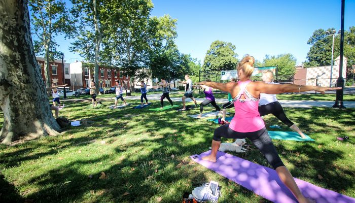 Yoga in the parks.