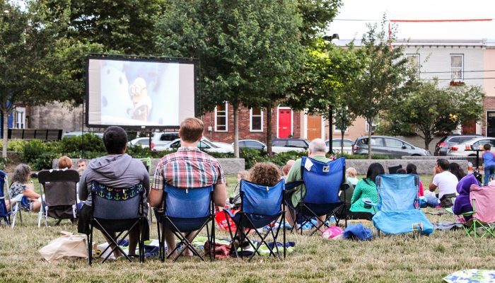 Movie night in the park.