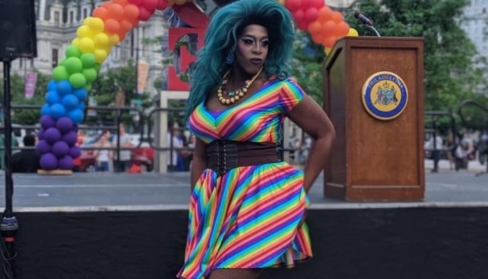 Drag Queen performing in LOVE Park