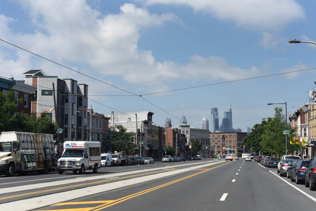 View of the Philadelphia skyline from Fishtown.