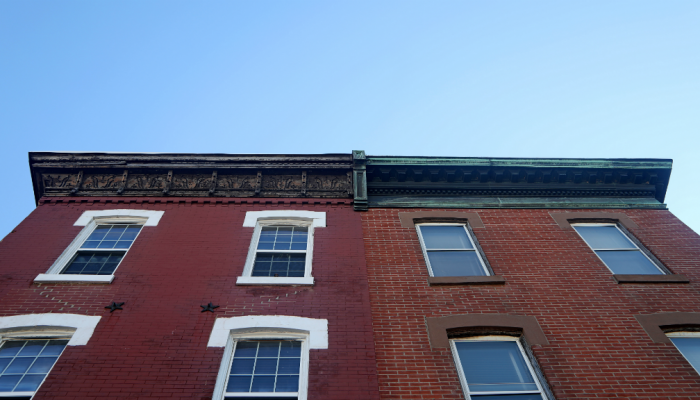 Adjacent rowhomes in Philadelphia