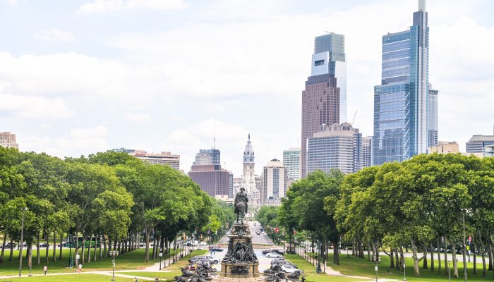 the skyline of philadelphia