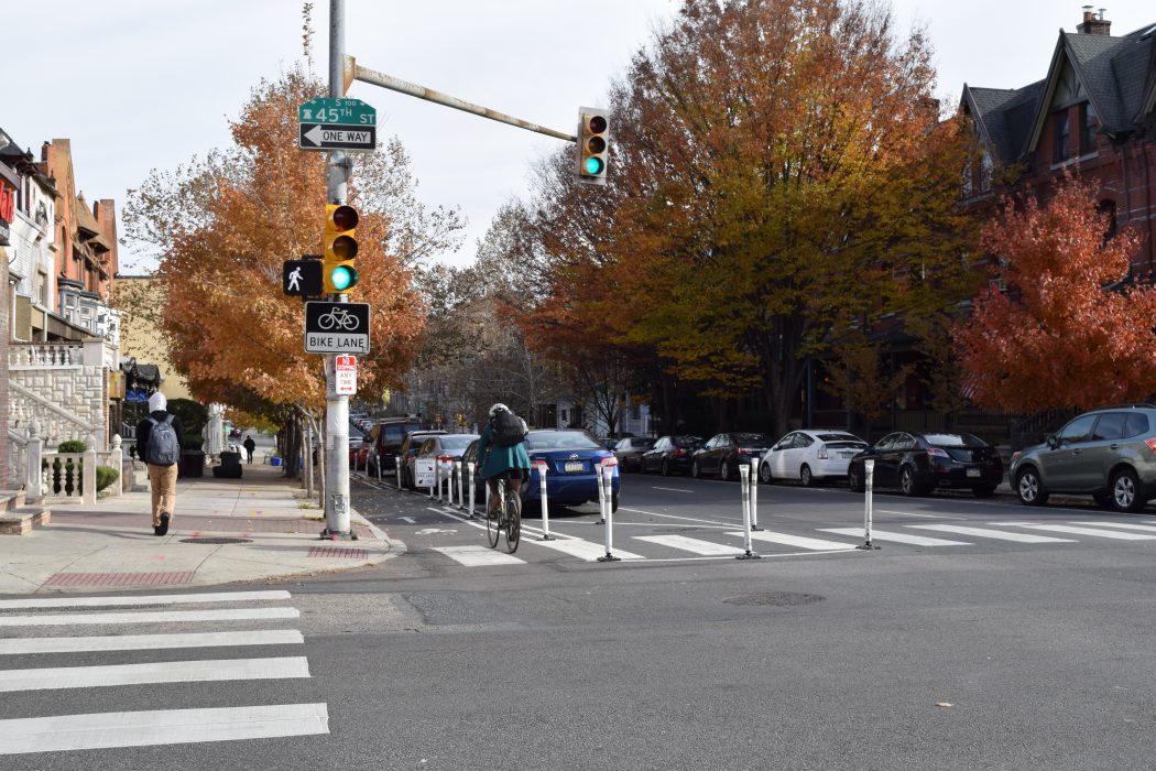 Protected Bike Lane on Chestnut Street