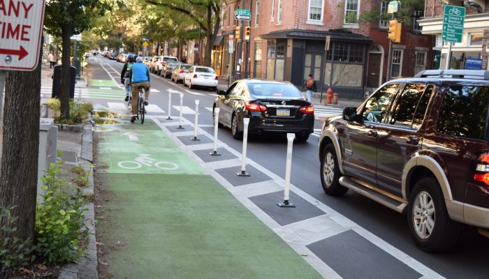 Protected Bike Lane on Spruce and Pine