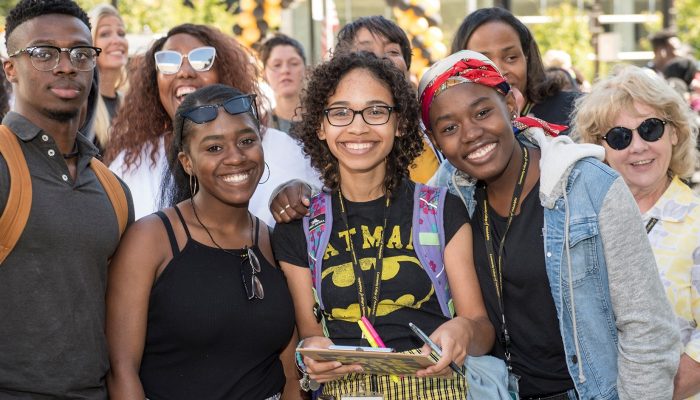 Group of CCP students smiling for photo