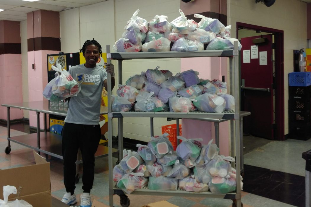 PowerCorps Volunteer at warehouse