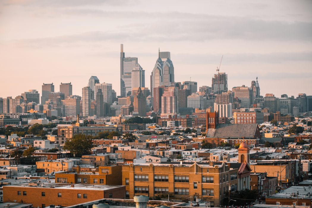 The Philadelphia skyline from South Philadelphia
